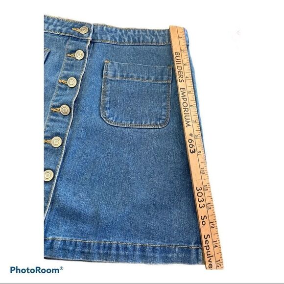 Brandy Melville Cotton Blue Denim Mini Skirt M - Picture 5 of 7
